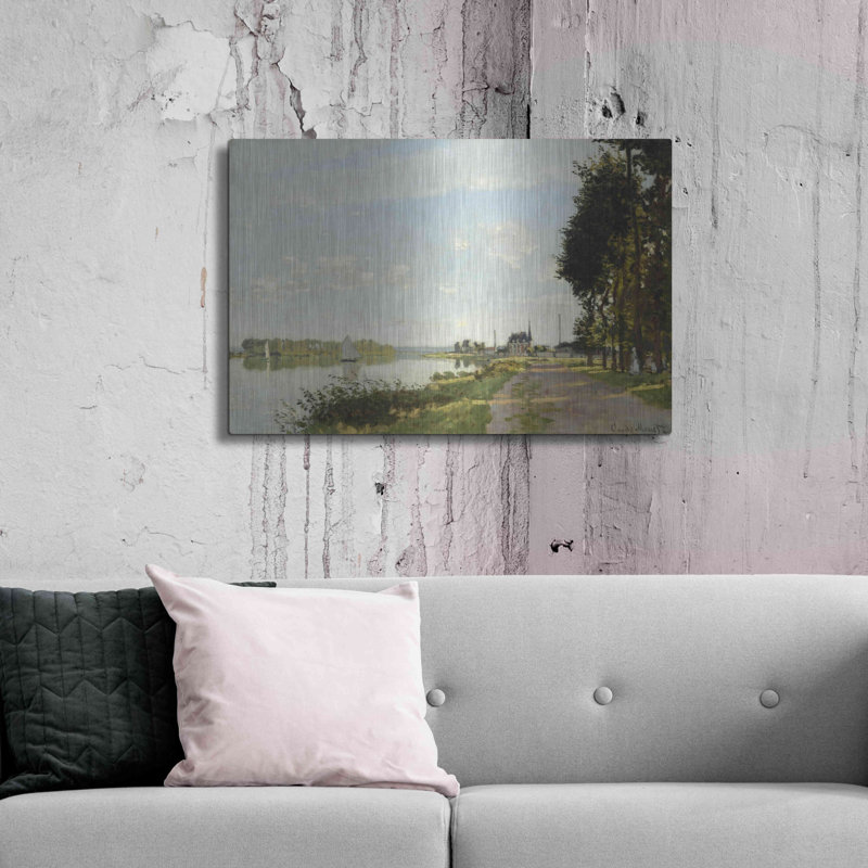 «Argenteuil» par Claude Monet, art mural en métal, H 24 po x l 36 po