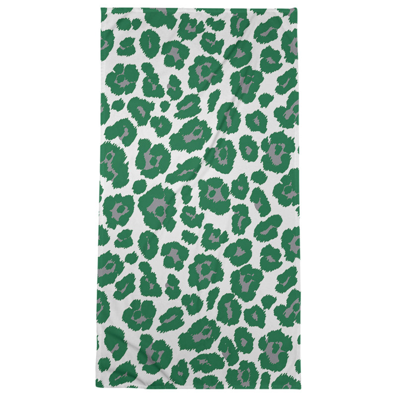 Lucida Bath Towel, Microfiber, White/Silver/Green