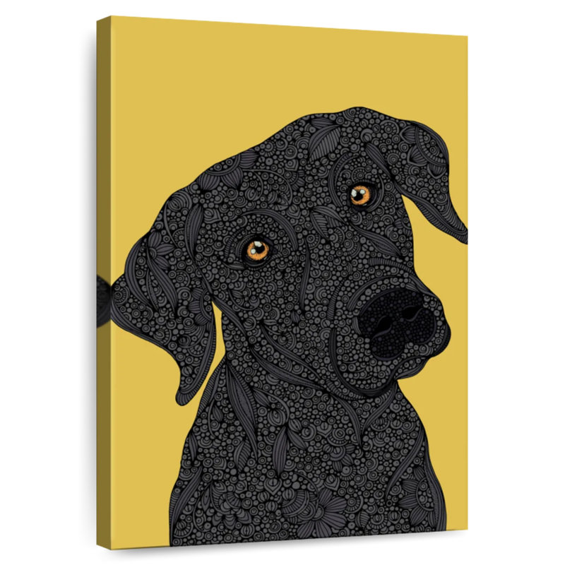 Labrador noir Brampt, H 12 po x l 8 po