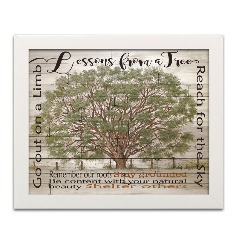 «Lessons from a Tree», impression, H 12 po x l 16 po x P 0,75 po, Cadre blanc