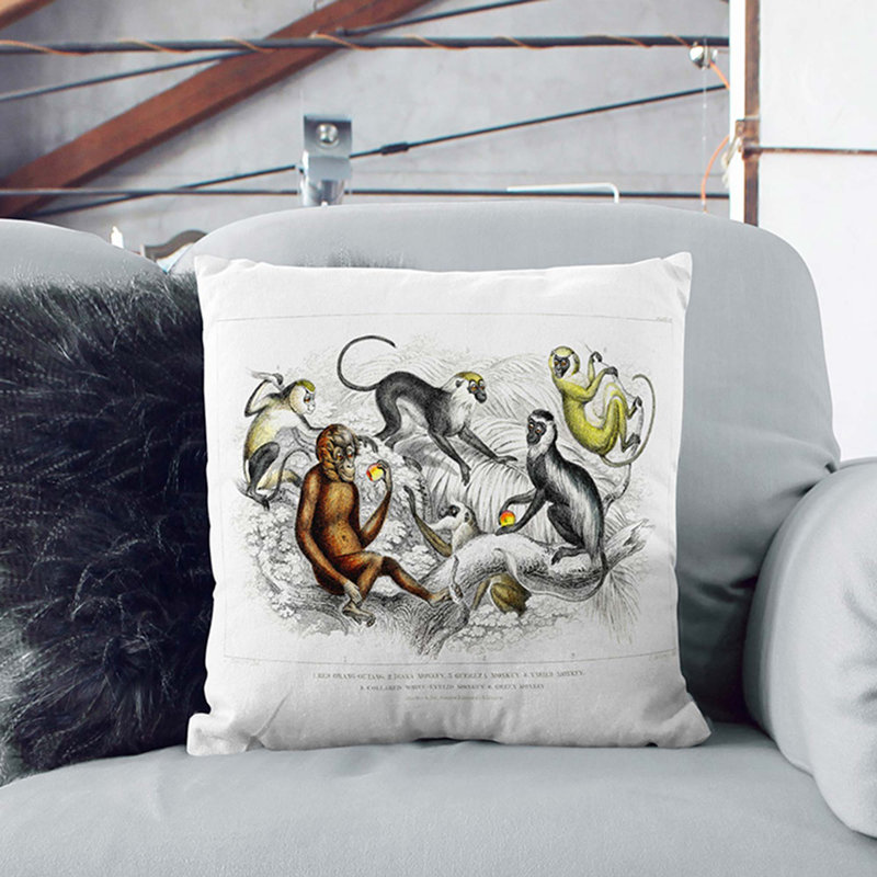 Square Throw Cushion, 40cm H x 40cm W x 15cm D