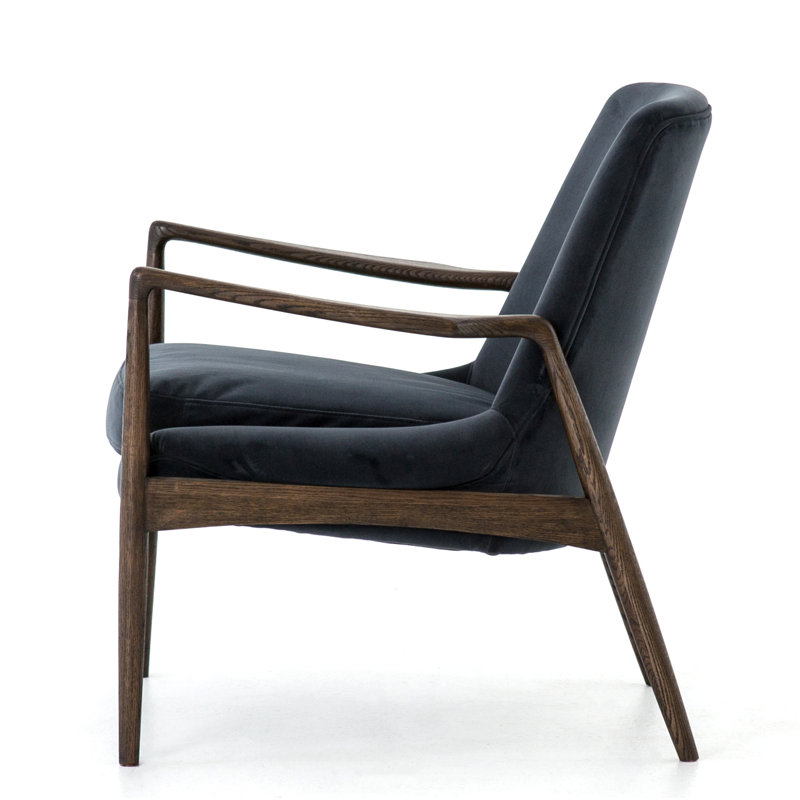 Fauteuil Batool, Velours performance moderne