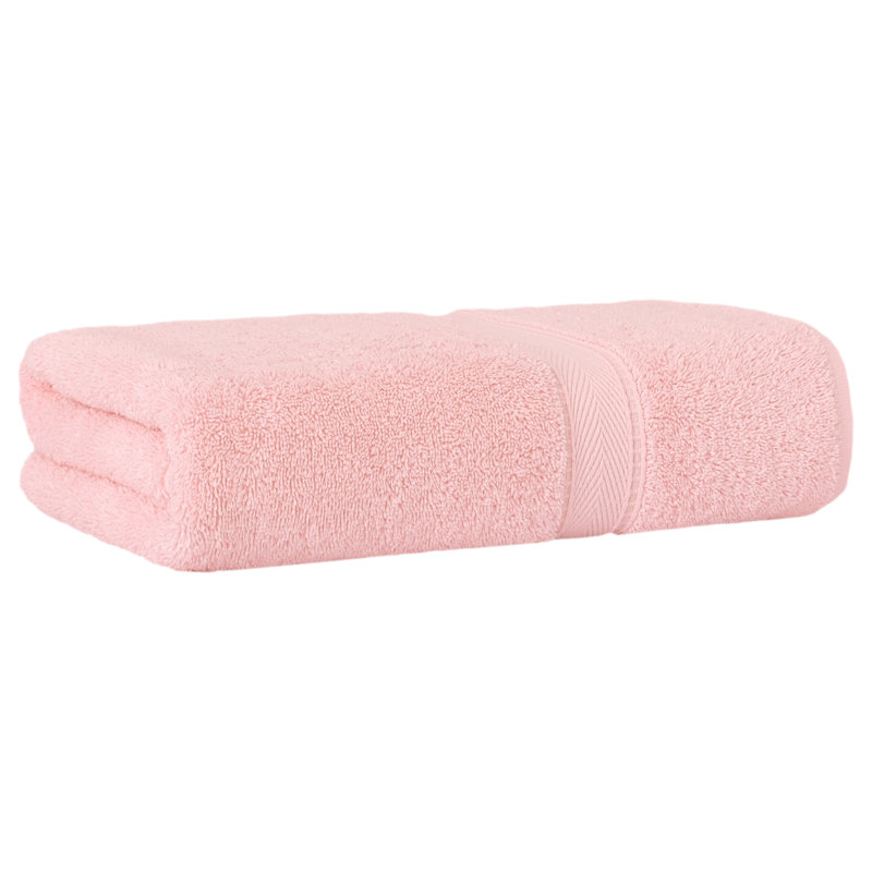Serviette de bain en coton Sinemis, Rose