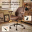 Chaise de travail ergonomique en suède avec accoudoirs rembourrés Viola-133387153