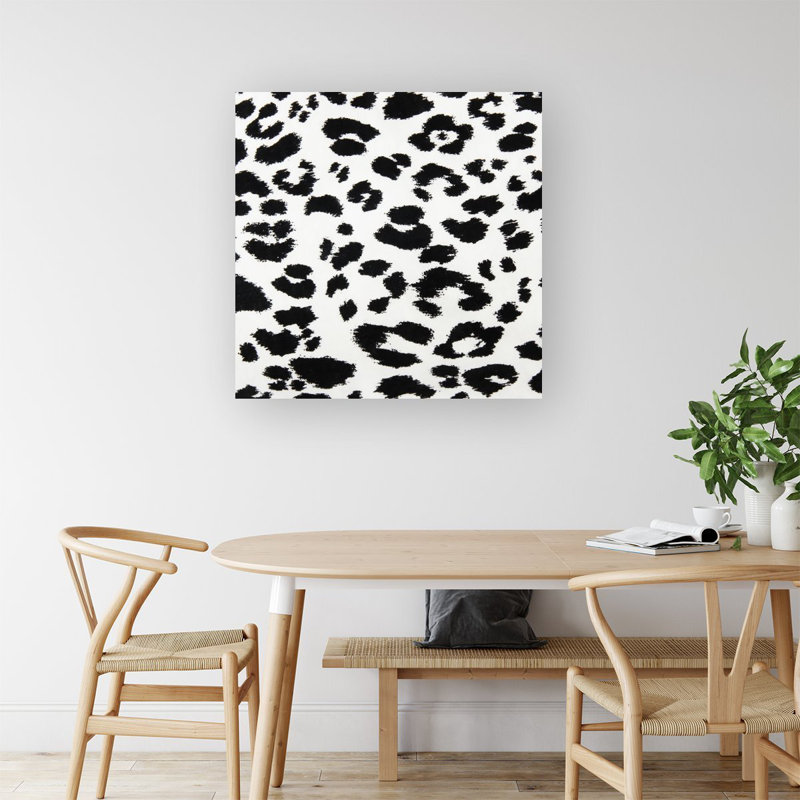 Black Leopard - Wrapped Canvas Print, 16cm H x 16cm W x 3.8cm D