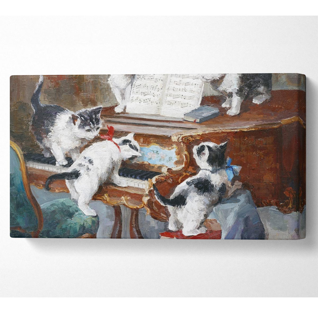 Andaluss The Cats Play Piano - Kunstdrucke auf Leinwand