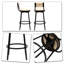 Tabouret de comptoir pivotant 26,79 po avec structure en métal Chassady-2111686565