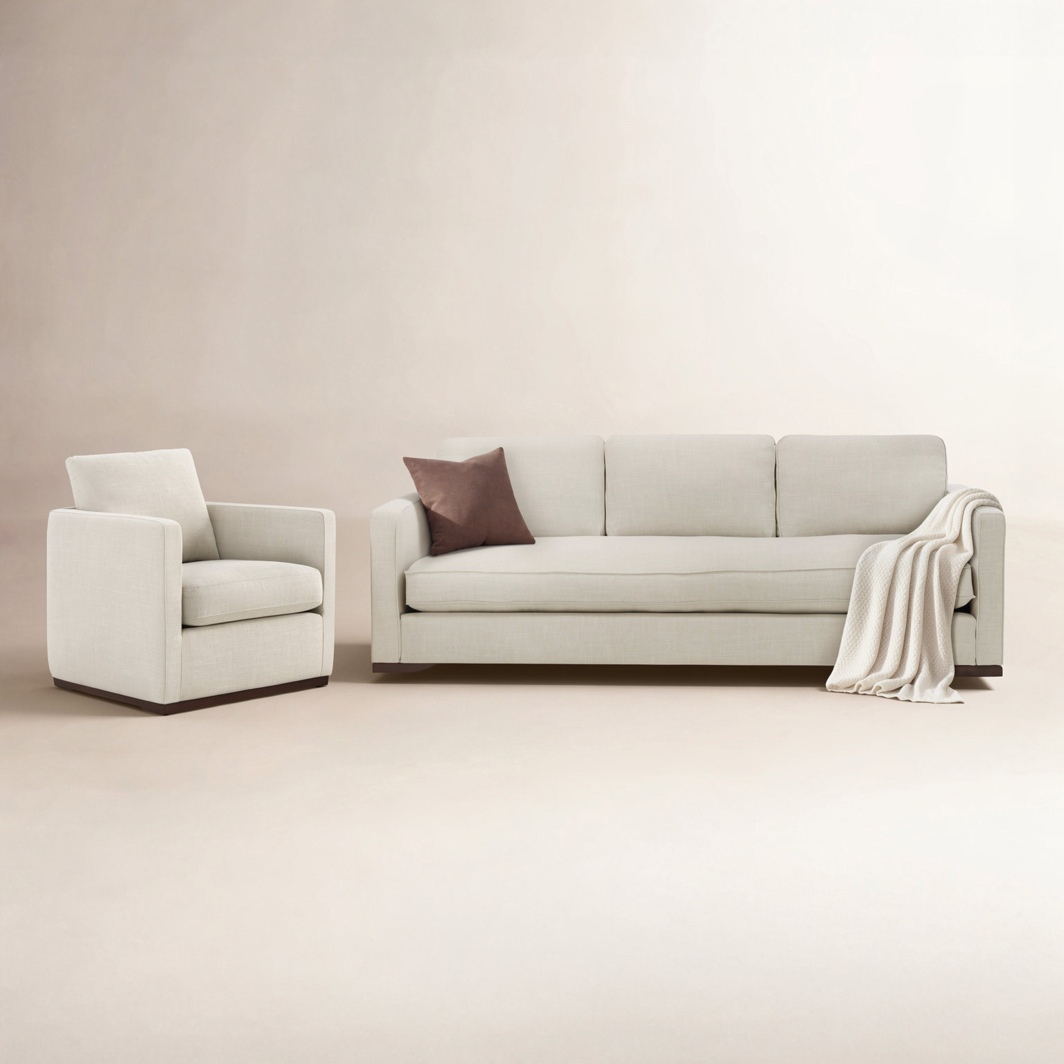 Bobbi 2-Piece Linen Living Room Set, Flanigan Cotton