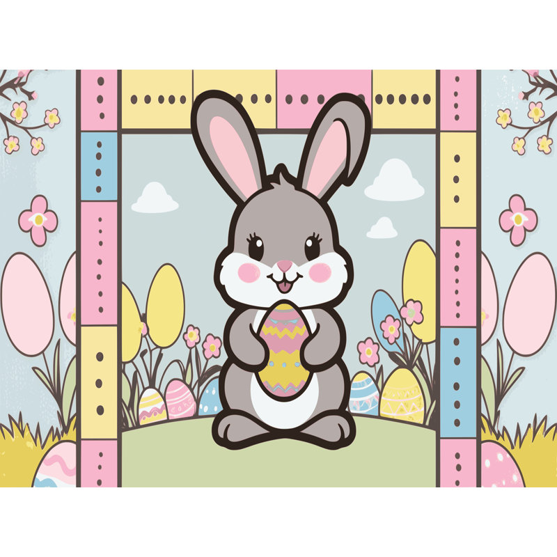 Tapis de vacances de Pâques The Holiday Aisle®, Rectangle 5 pi x 7 pi