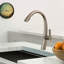 Robinet de cuisine avec douchette extractible, nickel brossé