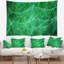Tapisserie abstraite mystique vert veines fractales-28497229