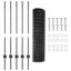 Fence with Post Segment Outdoor Barrier Garden Terrace Divider Boundary-483183767-483183760
