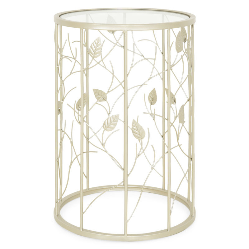 Minerville Glass Top Frame End Table