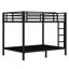 Lit superposé double au-dessus de double en métal pour adolescents et adultes, peu encombrant / sans bruit de sommier, noir-2109089092-2109089090
