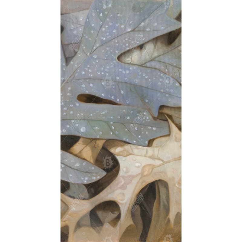 Feuilles d'automne - Toile botanique florale rustique pour la décoration intérieure