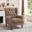 Fauteuil d'appoint capitonné en tissu capitonné-798750004