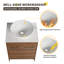 Meuble-lavabo autoportant simple 48 po avec comptoir en céramique Kalleen, 4 portes et 3 tablettes