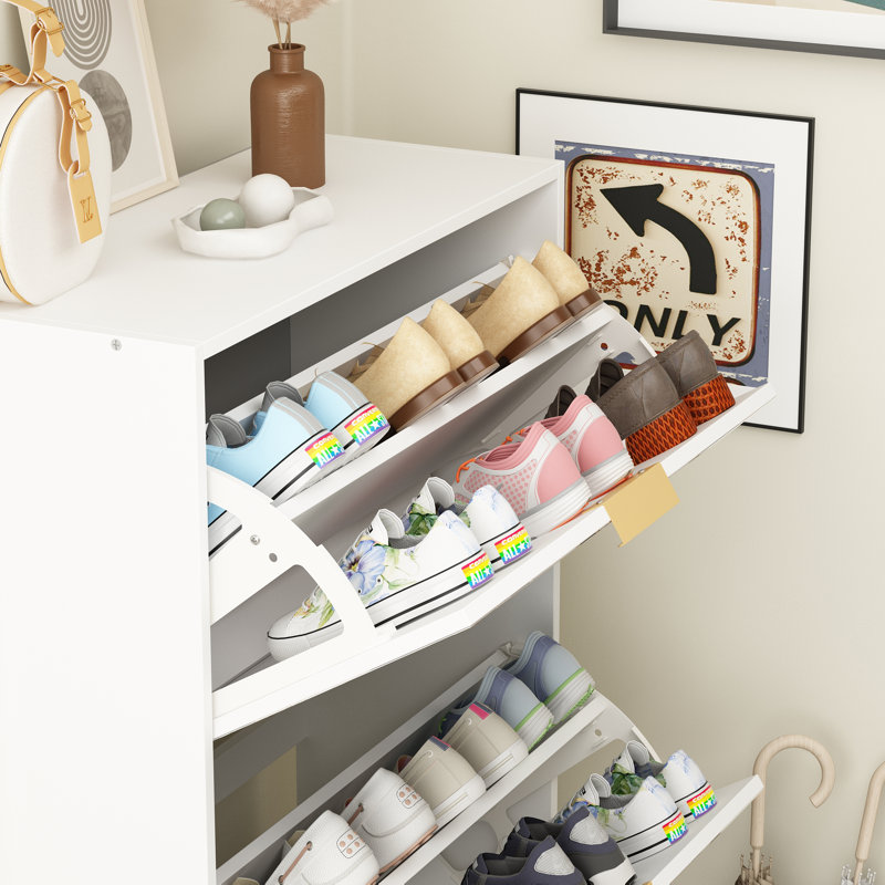 Armoire de rangement pour 3 paires de chaussures, Blanc
