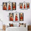 «Red Timeless Glamour Pointillism III», ensemble d'art mural tendance-915329059-915329057