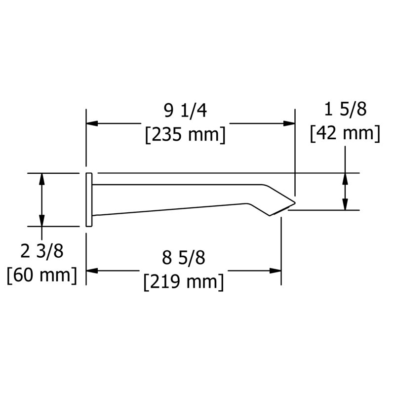 Venty Wall Mount Tub Spout