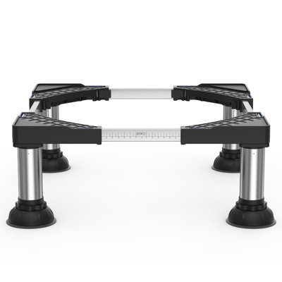 Mini Fridge Stand 4 Strong Feet Adjust Height 7.9"-9.1". Adjustable Universal Washing Machine Pedestal Stand, Load Capacity 661LB. Washer Refrigerator Stand Laundry Pedestal for Home Appliance 17.7"-25.6"