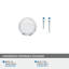 Bouton d'armoire en chrome poli Revitalize de 1-1 / 4 po (32 mm) de diamètre-1690438415