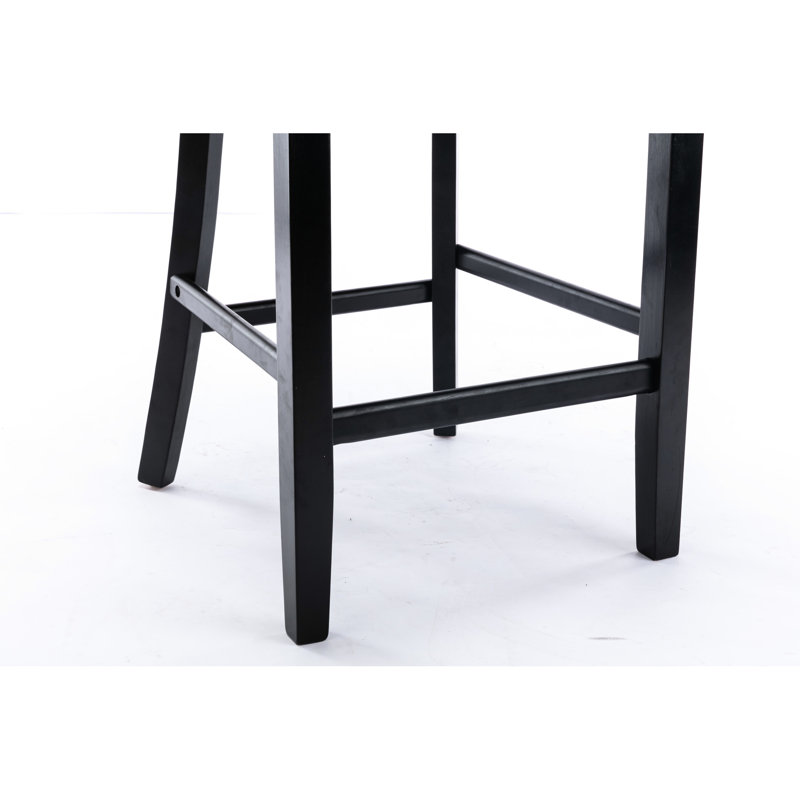 Tabourets de bar contemporains en velours, structure élastique double, coussin en mousse à haute densité - bleu (de 2 chaises fabriquées à la main, pieds en bois massif