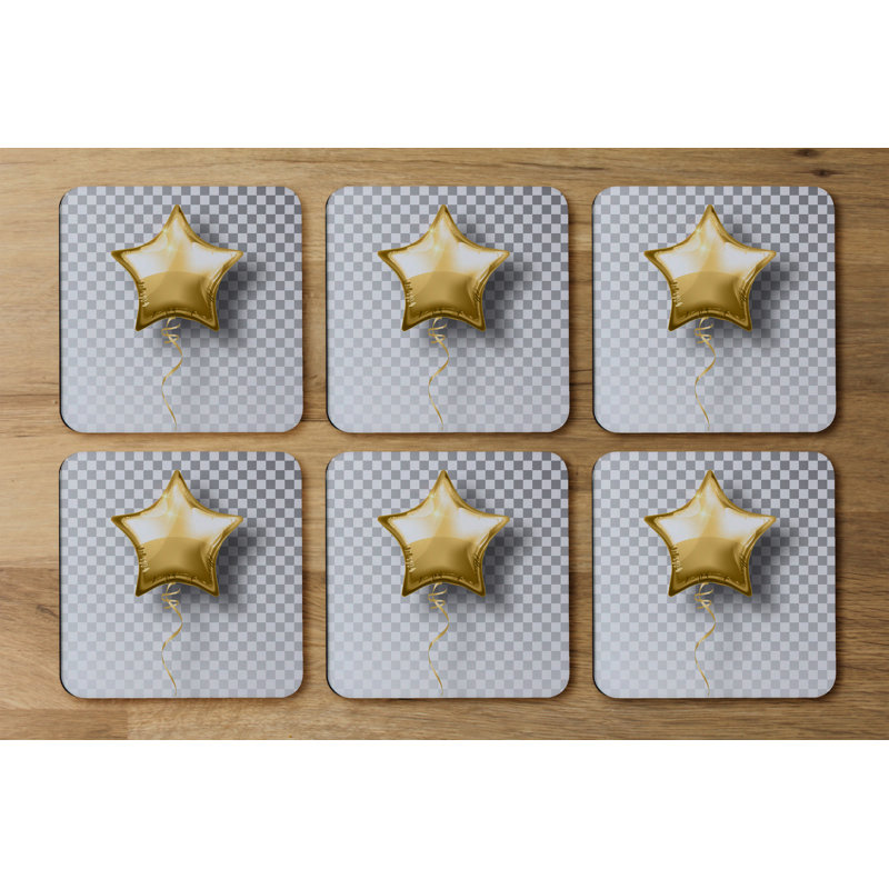 Square 6 Piece Coaster Set