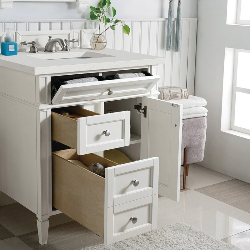 Brittany 30'' W Single Vanity, Lime Delight, Bright White, 8" Widespread