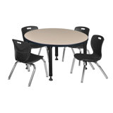 Kee Round Breakroom Table and 12" Chair Set