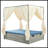 Adjustable Sun Bed With Curtain