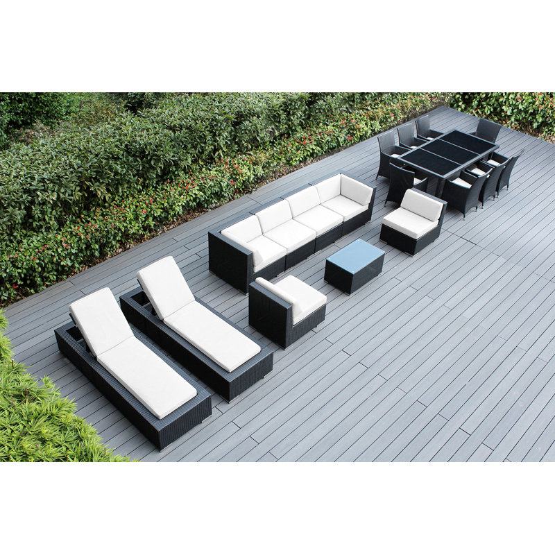 Pavior 16 - Person Modular Patio Conversation Set with Cushions, Canvas Natural Sunbrella® Canvas