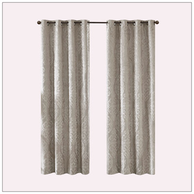 Rideau tricoté en jacquard tricoté occultant avec œillets (1 pièce)