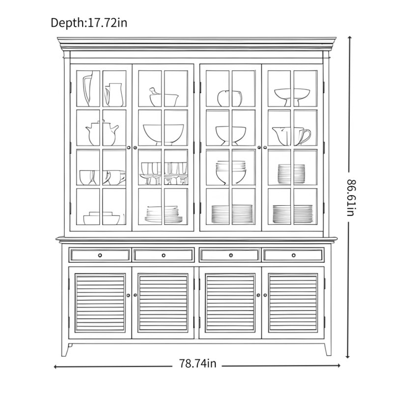 American Retro Classic Display Cabinet
