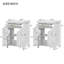 Meuble-lavabo moderne de 48 pouces avec lavabo en céramique, portes à fermeture en douceur, tiroir rabattable, tablettes de porte à double couche, solution de rangement élégante-123654663-123654664