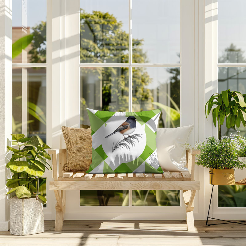 Coussin intérieur / extérieur Junco, 16 x 16, Vert printanier