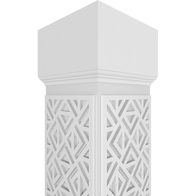 Colonne carrée Mid-Century Craftsman, H 96 po x l 7 5/8 po x P 7 5/8 po