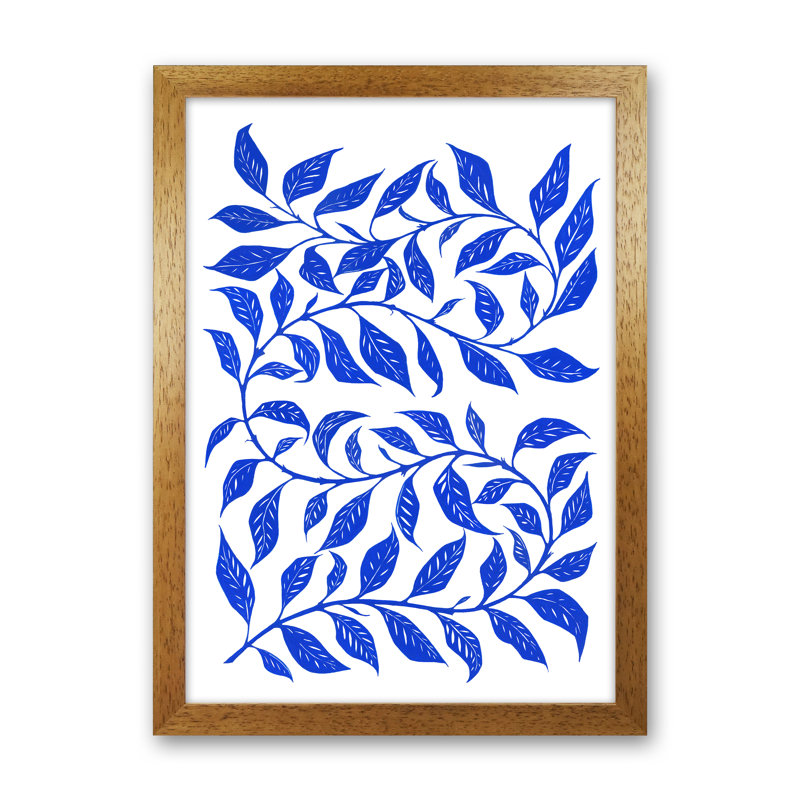 Foliage No 1 - Print, 46cm H x 34cm W x 3cm D, Brown Framed
