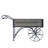 24.4x12.6x15.4" Rustic Black Trolley Cart Plant Stand, Planter