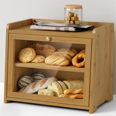 Bread Box For Kitchen Countertop, Large Bread Storage Container For Homemade Bread, 