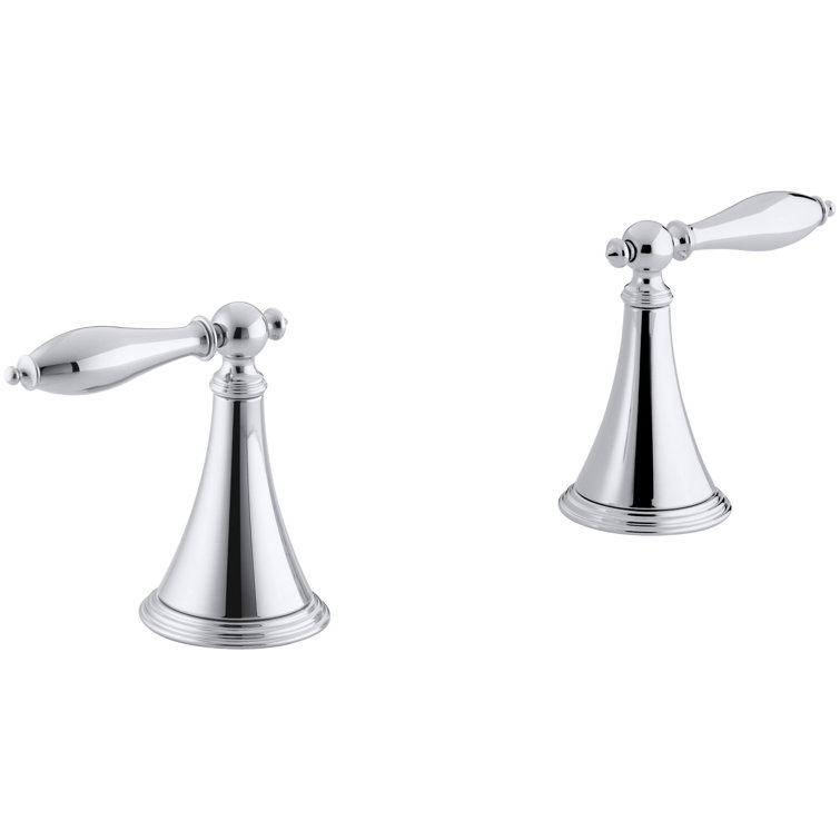 Finial® Traditional Deck-Mount Bath Valve Trim Handles for High-Flow Valve with Lever Handles, Valve Not Included