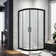 36" - 36" W x 72" H Double Sliding Framed Round Shower Enclosure with 1/4" Clear Tempered Glass