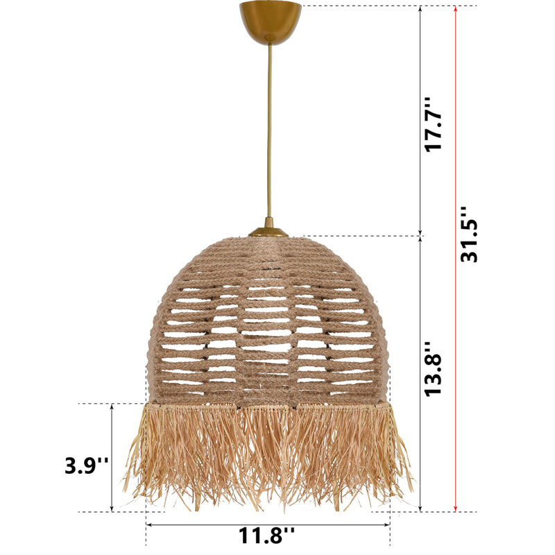 Bay Isle Home Adelmina Rattan Drum Chandelier | Wayfair