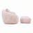 Giant Bean Bag Chair Withfootstool, Bean Bag, Faux Fur Shell-Shaped Large Chair With Filler, Stuffed Big Accent Sofa, Floor Sofa For Gaming,Reading Living Room Bedroom-698713599