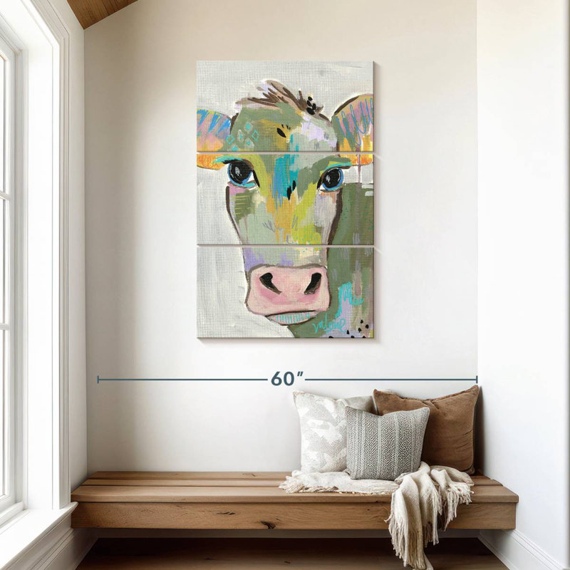 Brampt Cow Face I, 45" H x 28" W