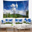 Photographie vert bleu printemps paysage tapisserie-28483361