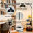 72'' Black Tray Table Floor Lamp
