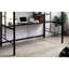 Lit simple noir de style contemporain avec cadre en métal