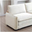 Canapé de salon chaleureux et confortable avec 4 coussins et 4 coussins pour le salon, velours côtelé beige