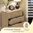 3-Drawer Rattan Geoff Dresser, Wooden Storage Cabinet w/Boho Mid-Century-2123966681
